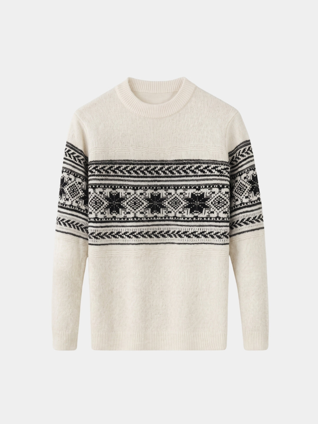 Pullover aus 100 % Wolle mit Fair-Isle-Muster – Cross & Crown