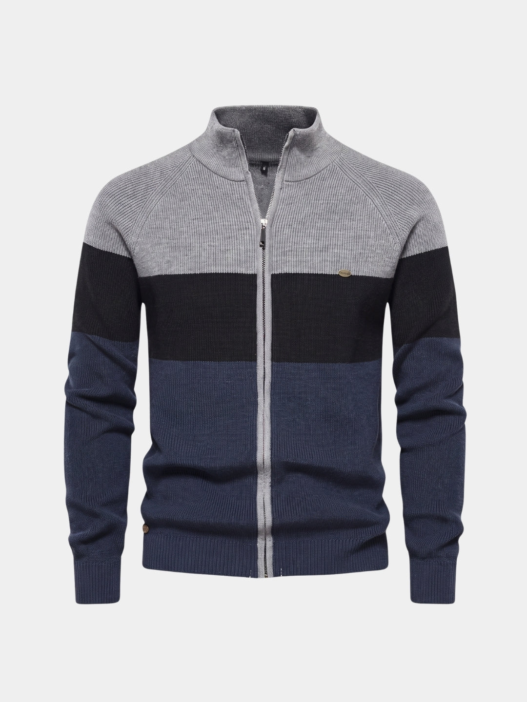 Essenzieller Strickpullover mit Reißverschluss – Cross & Crown