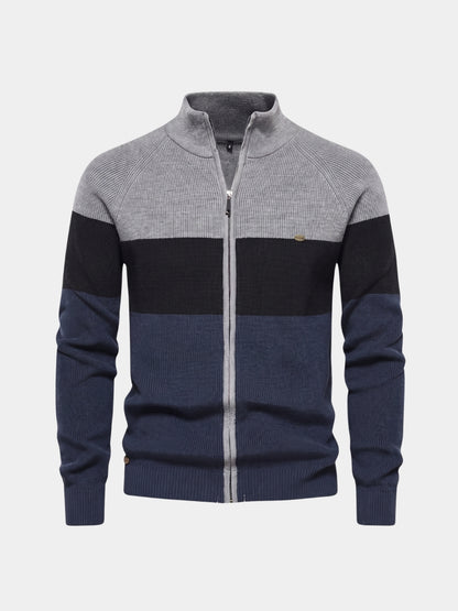 Essenzieller Strickpullover mit Reißverschluss – Cross & Crown