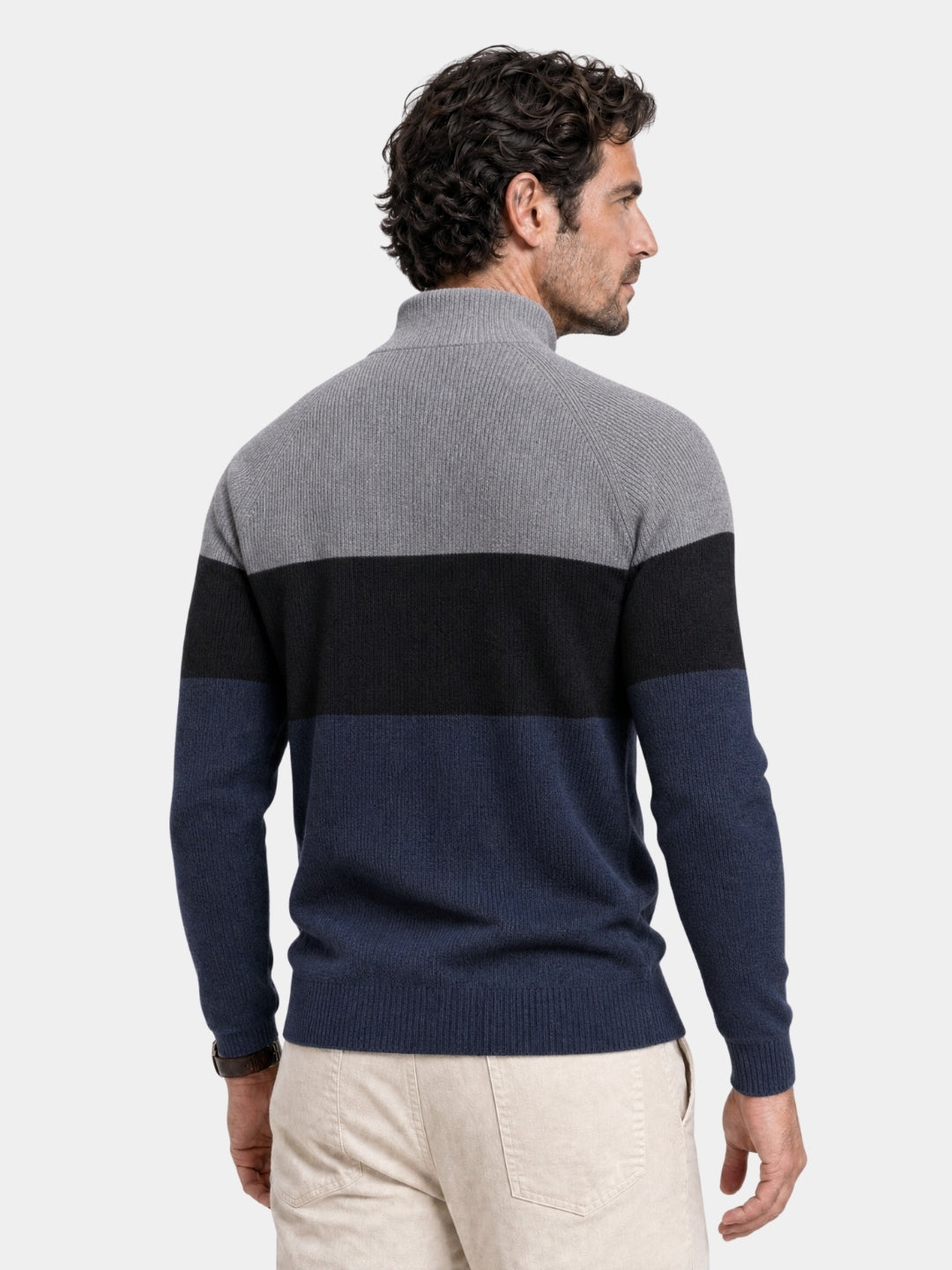 Essenzieller Strickpullover mit Reißverschluss – Cross & Crown