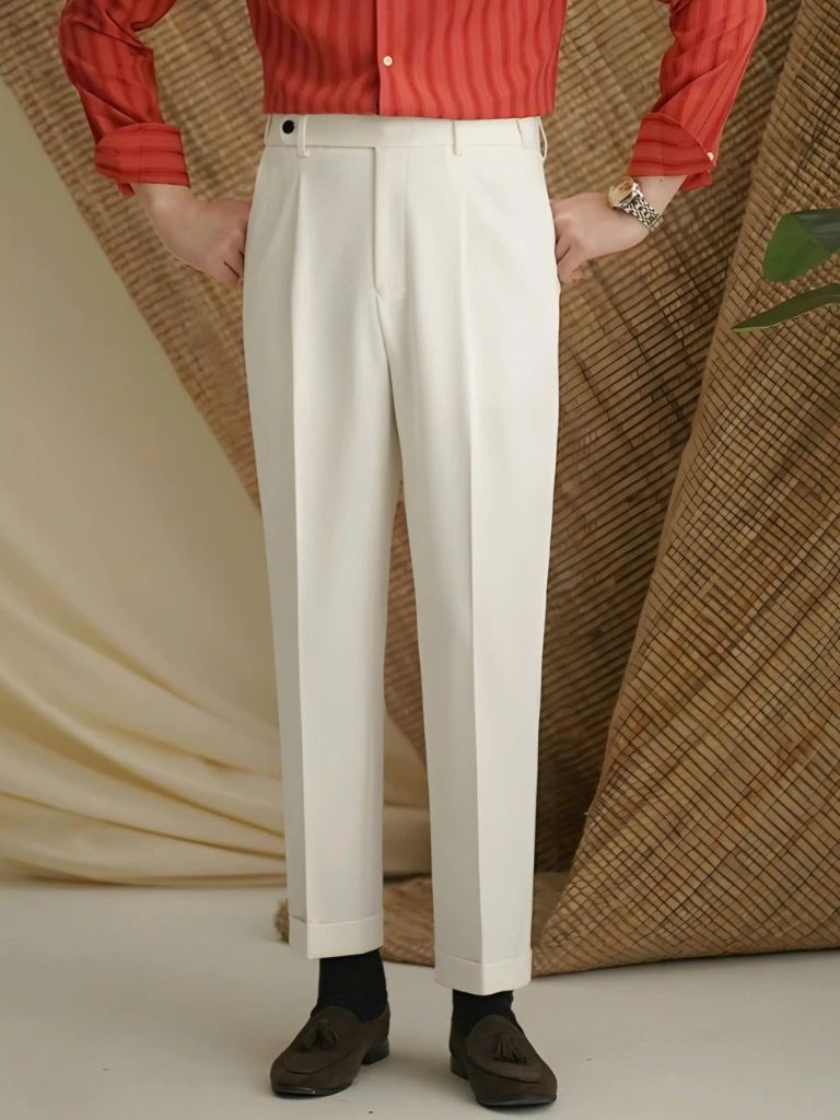 Premium Classic Elastic Trousers - Cross & Crown - Cross & Crown