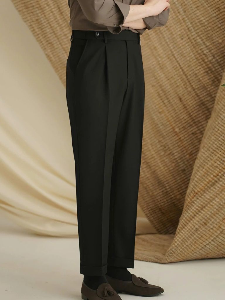 Premium Classic Elastic Trousers - Cross & Crown - Cross & Crown