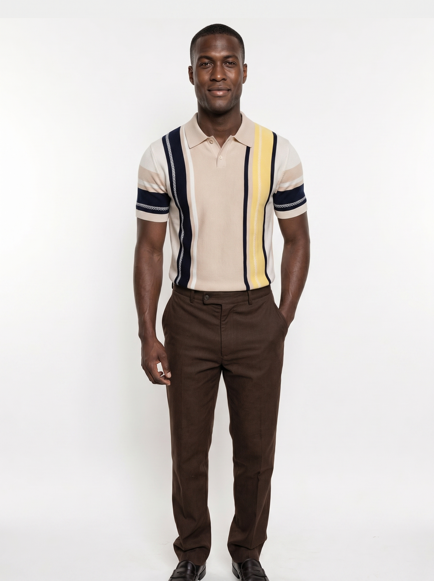 Sundown Stripes Polo – Cross & Crown