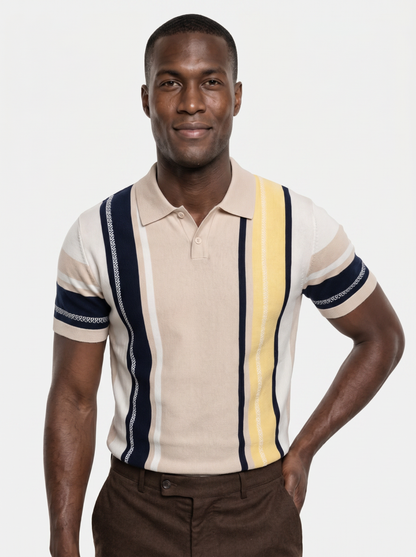 Sundown Stripes Polo – Cross & Crown