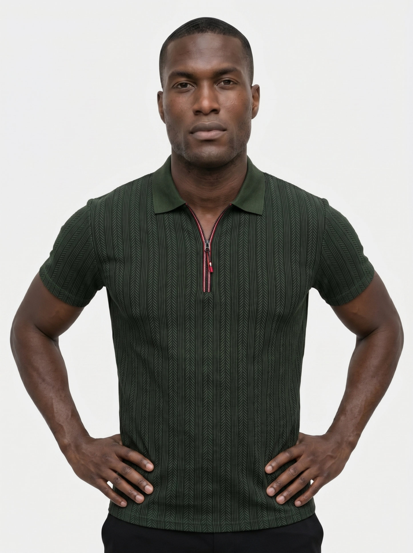 Cavalière Textured Quarter Zip Polo – Cross & Crown