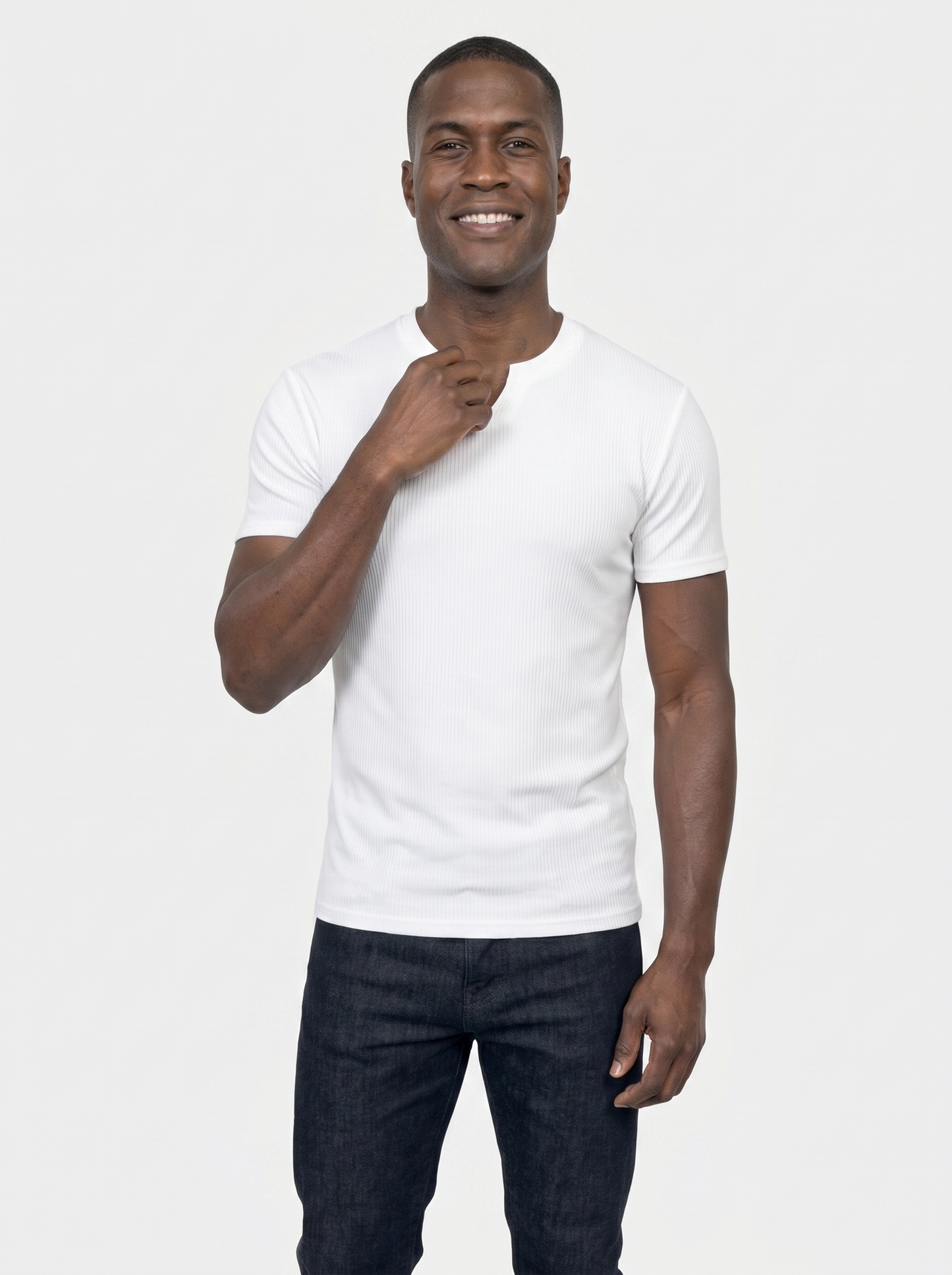 Precision Ribbed Muscle T-Shirt - Cross & Crown