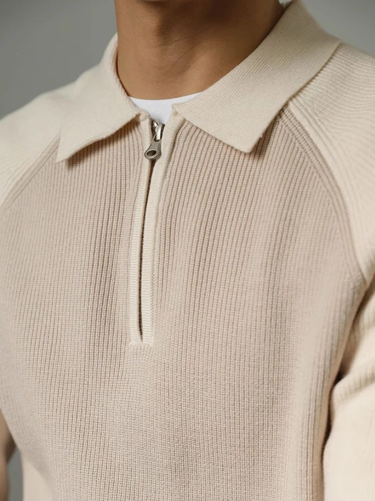 Raglan Quarter Zip Sweater - Cross & Crown - Cross & Crown