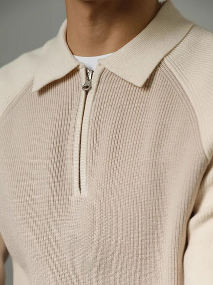 Raglan Quarter Zip Sweater - Cross & Crown - Cross & Crown