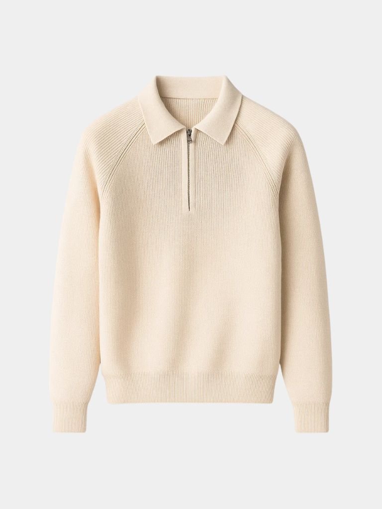 Raglan Quarter Zip Sweater - Cross & Crown - Cross & Crown