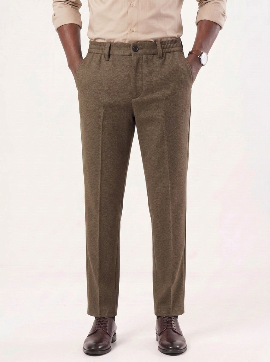 Essential Stretchy Straight Trousers - Cross & Crown