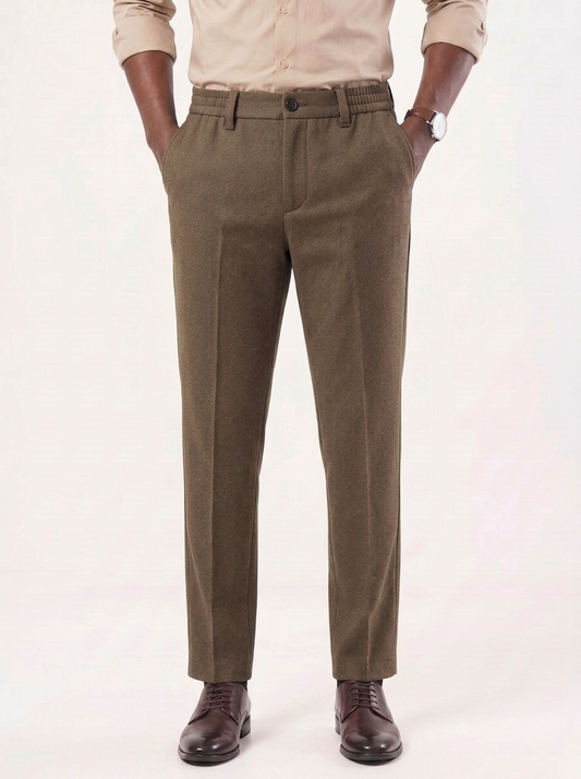 Essential Stretchy Straight Trousers - Cross & Crown