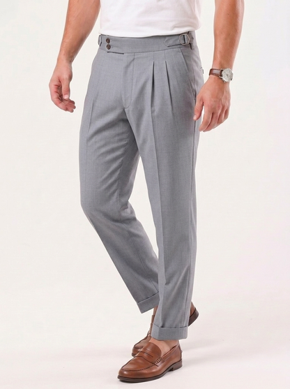Classic Genova Sidetab Trousers - Cross & Crown