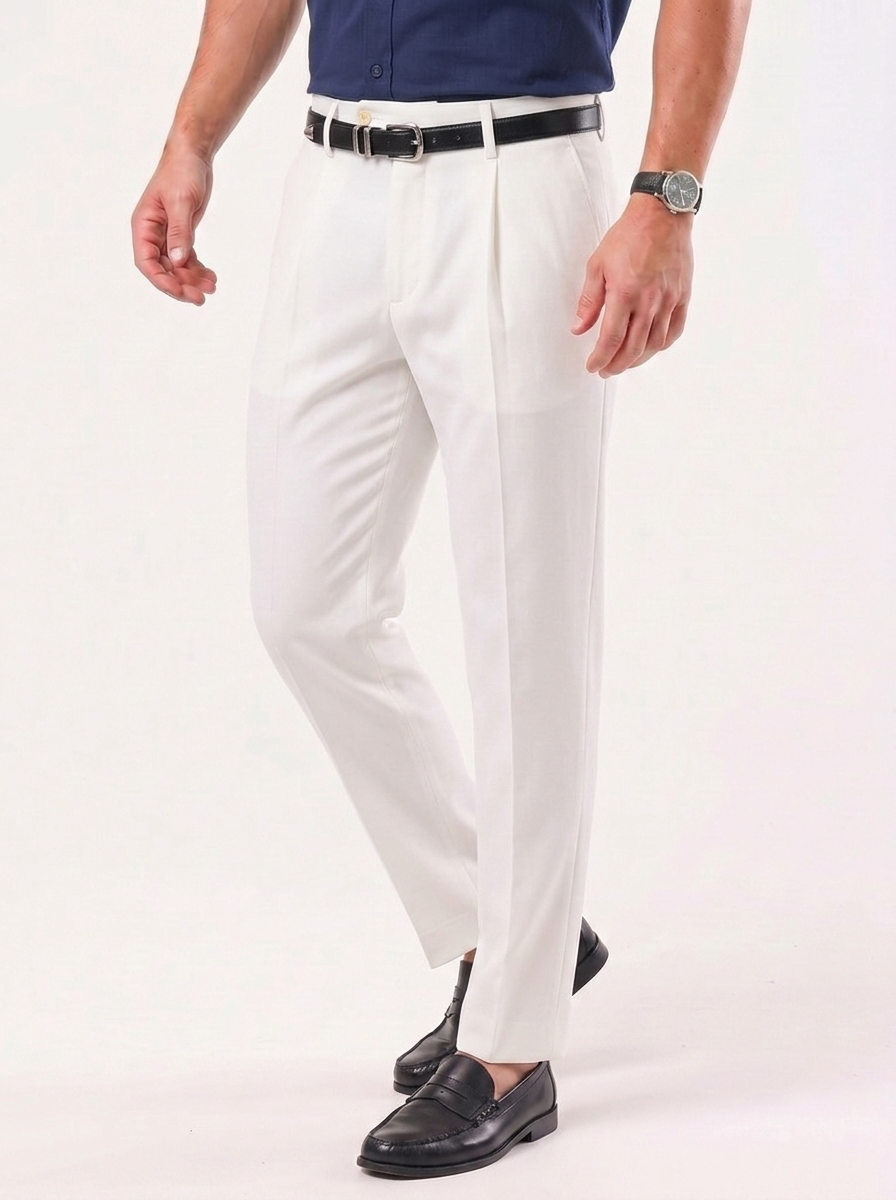 Hollywood Classic Trousers (Belt Included) - Cross & Crown