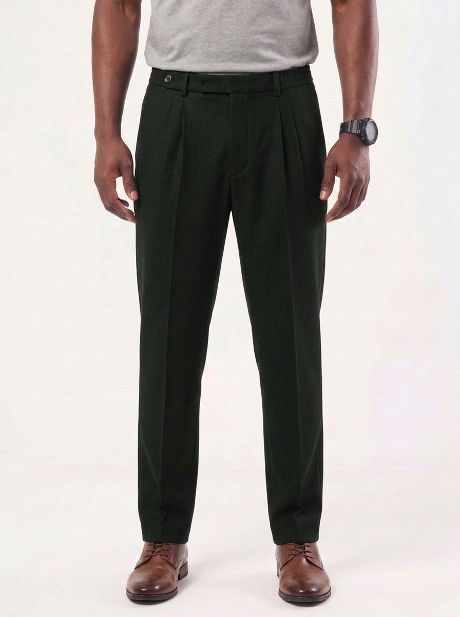 Premium Classic Elastic Trousers - Cross & Crown