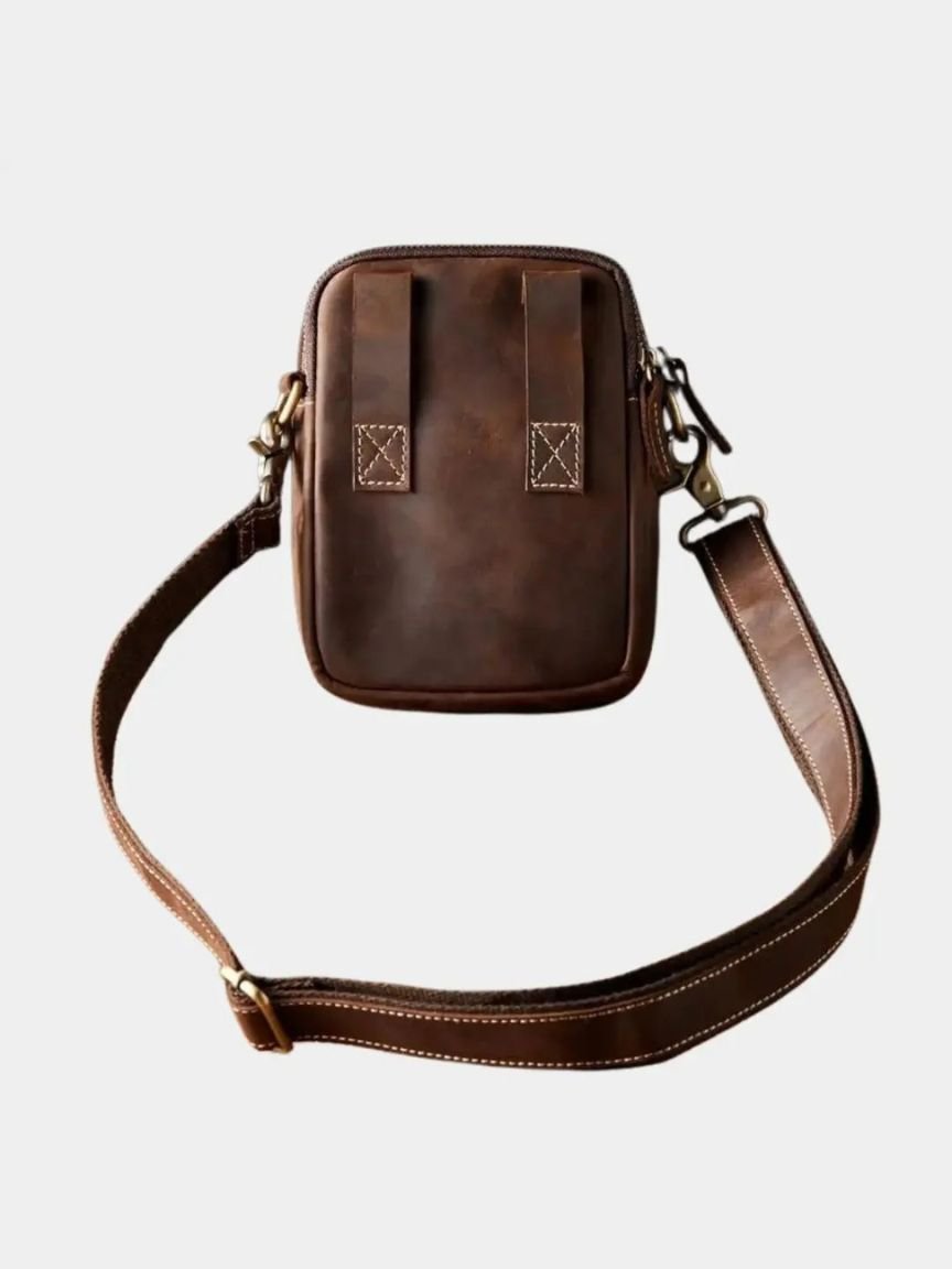 Retro Leather Men's Shoulder Bag - Cross & Crown - Cross & Crown