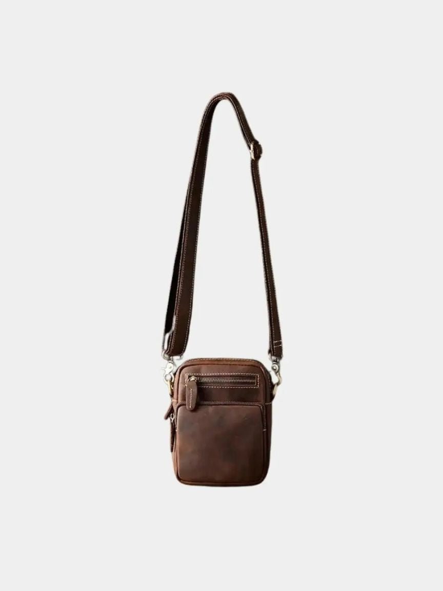 Retro Leather Men's Shoulder Bag - Cross & Crown - Cross & Crown