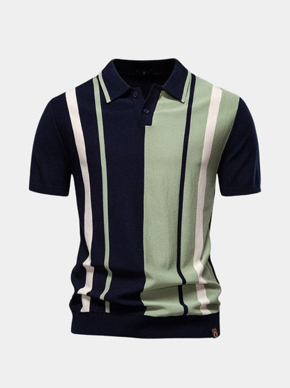Retro Stripe Polo – Cross & Crown - Cross & Crown