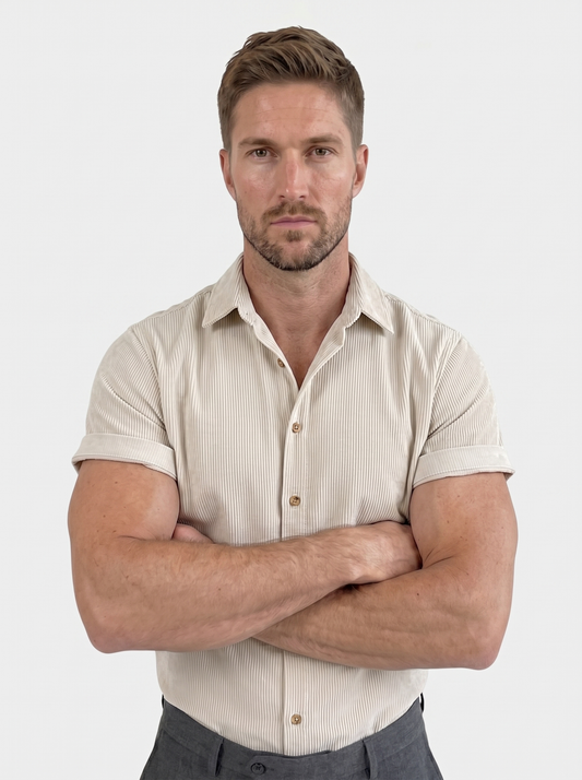 Minimalist Corduroy Shirt - Cross & Crown