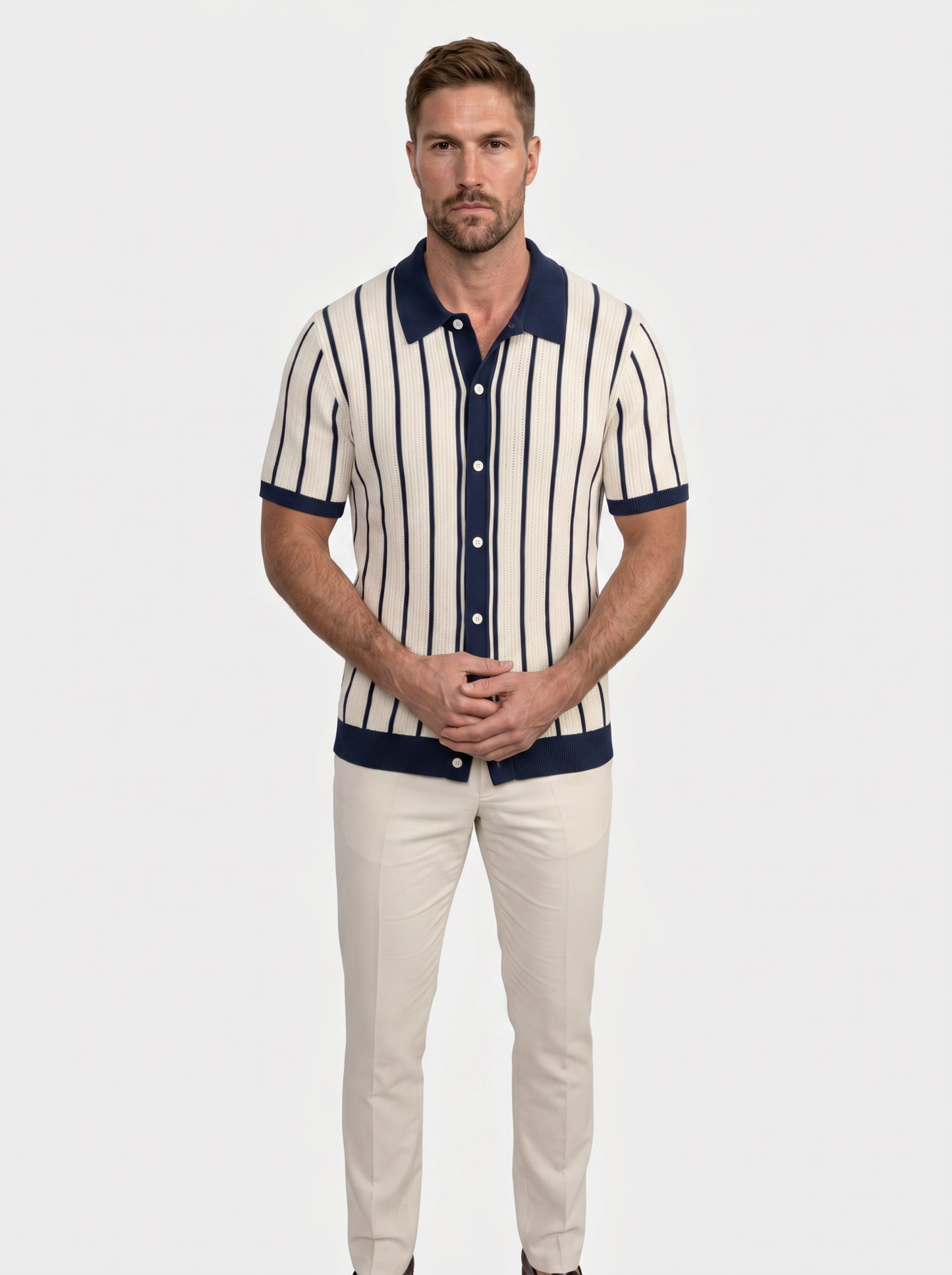 Atlantic Frame Knit Polo – Cross & Crown