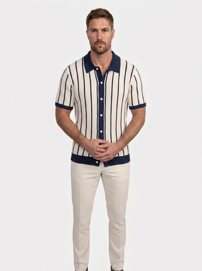Atlantic Frame Knit Polo – Cross & Crown