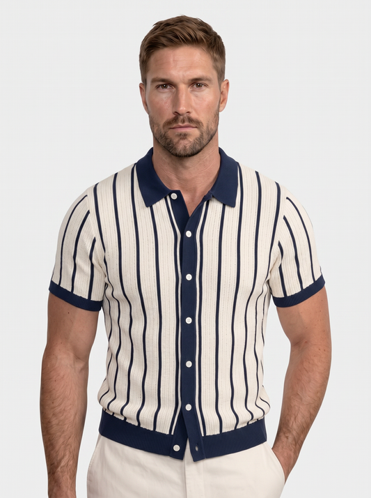 Atlantic Frame Knit Polo – Cross & Crown