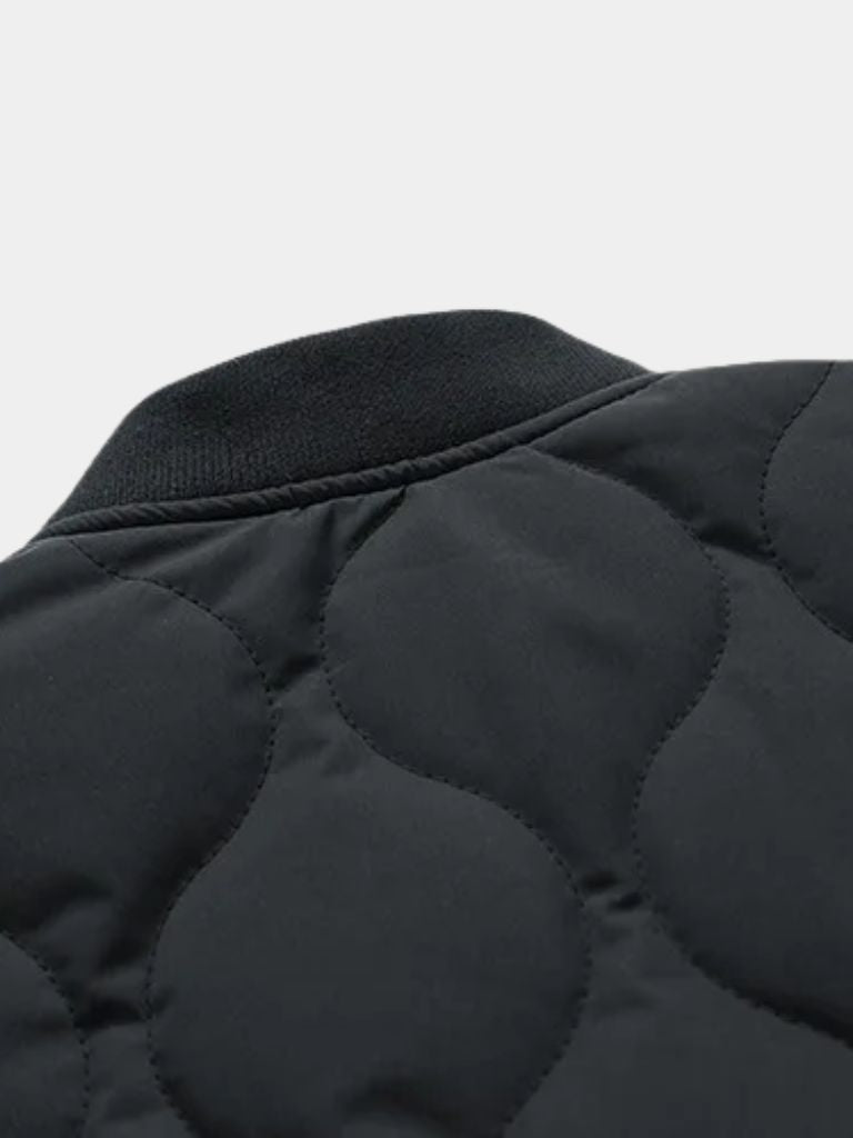 Sherpa Sleeves Padded Bomber Jacket - Cross & Crown - Cross & Crown