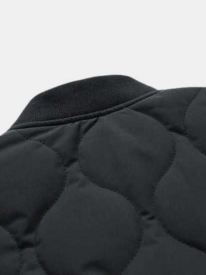 Sherpa Sleeves Padded Bomber Jacket - Cross & Crown - Cross & Crown