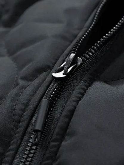 Sherpa Sleeves Padded Bomber Jacket - Cross & Crown - Cross & Crown