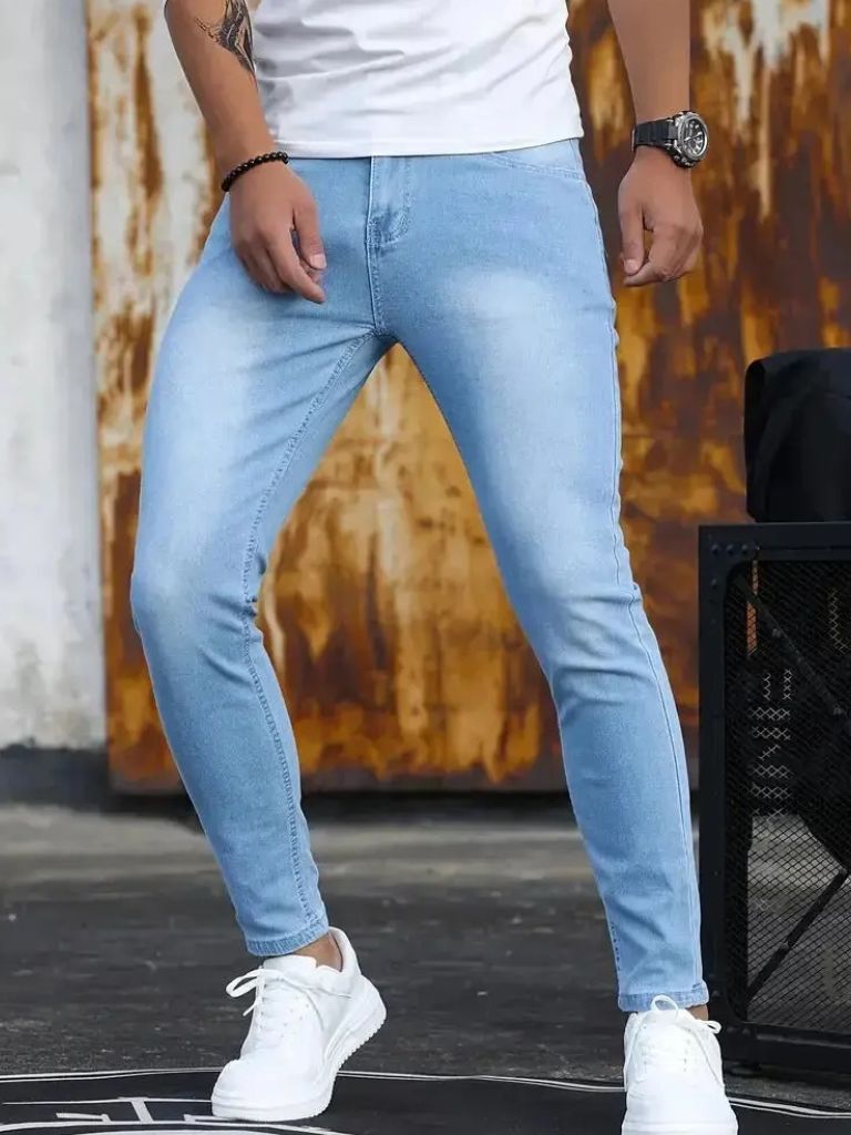 Stretchy Skinny Denim Jeans Trousers - Cross & Crown - Cross & Crown