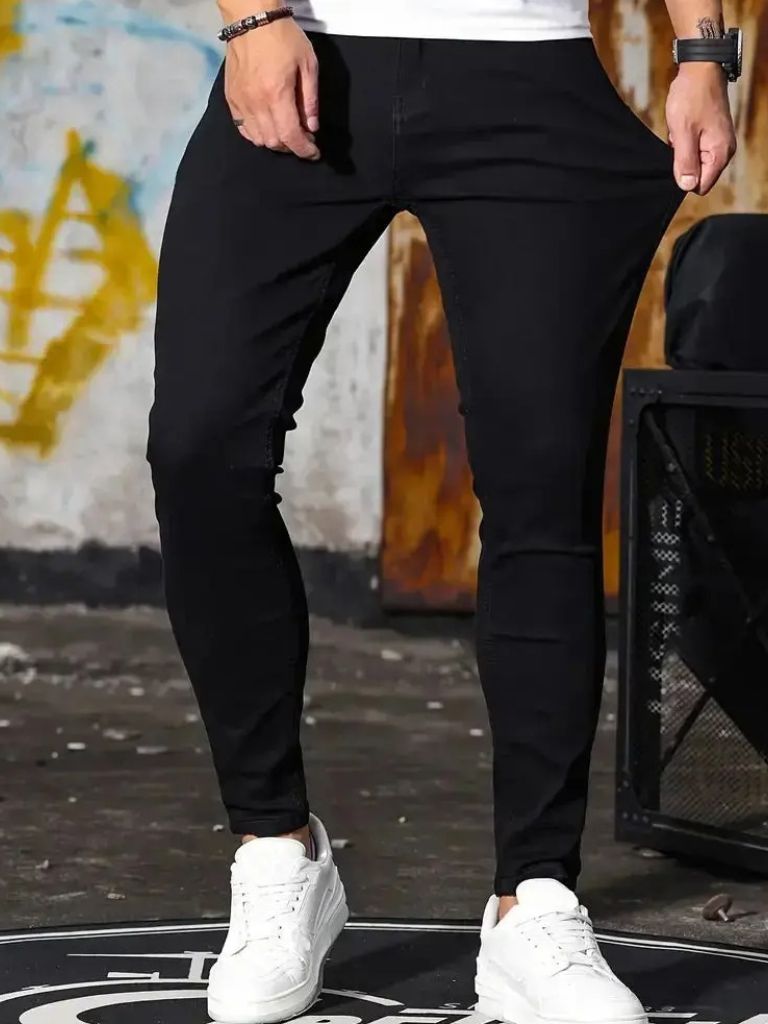 Stretchy Skinny Denim Jeans Trousers - Cross & Crown - Cross & Crown