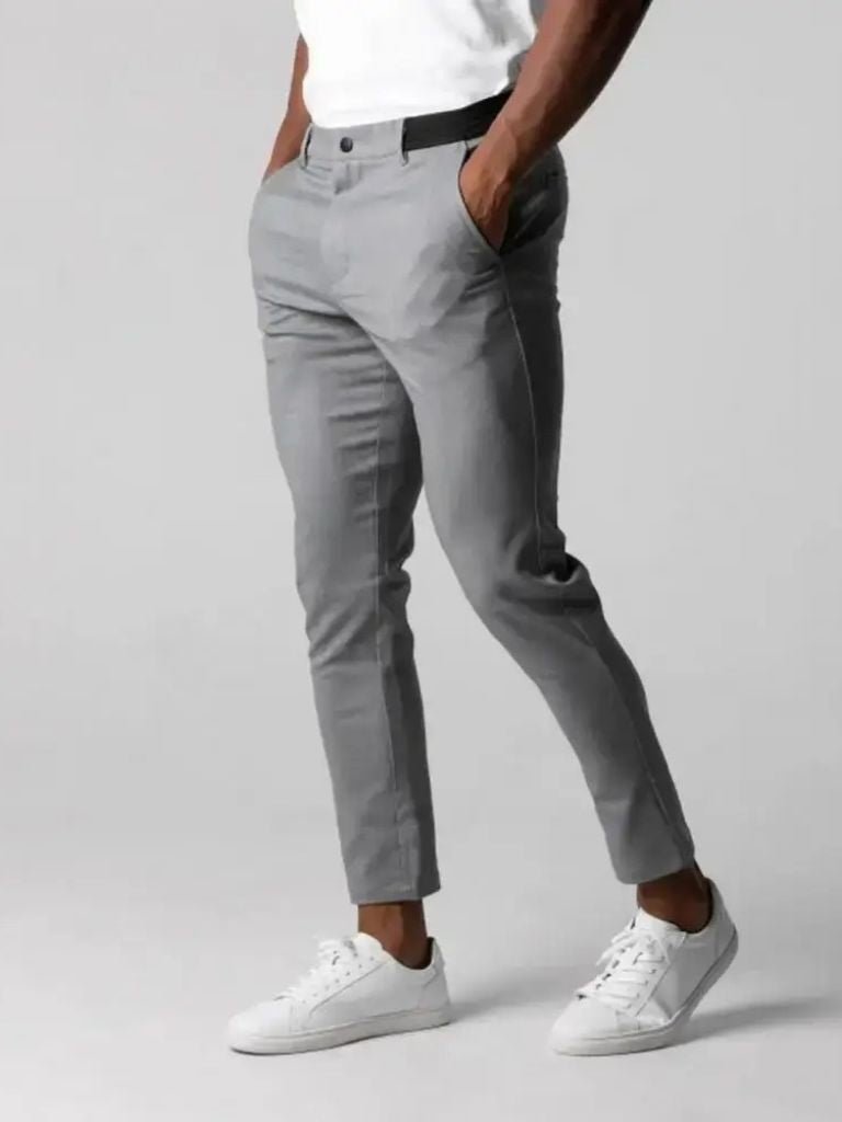 Stretchy Slim Trousers - Cross & Crown - Cross & Crown