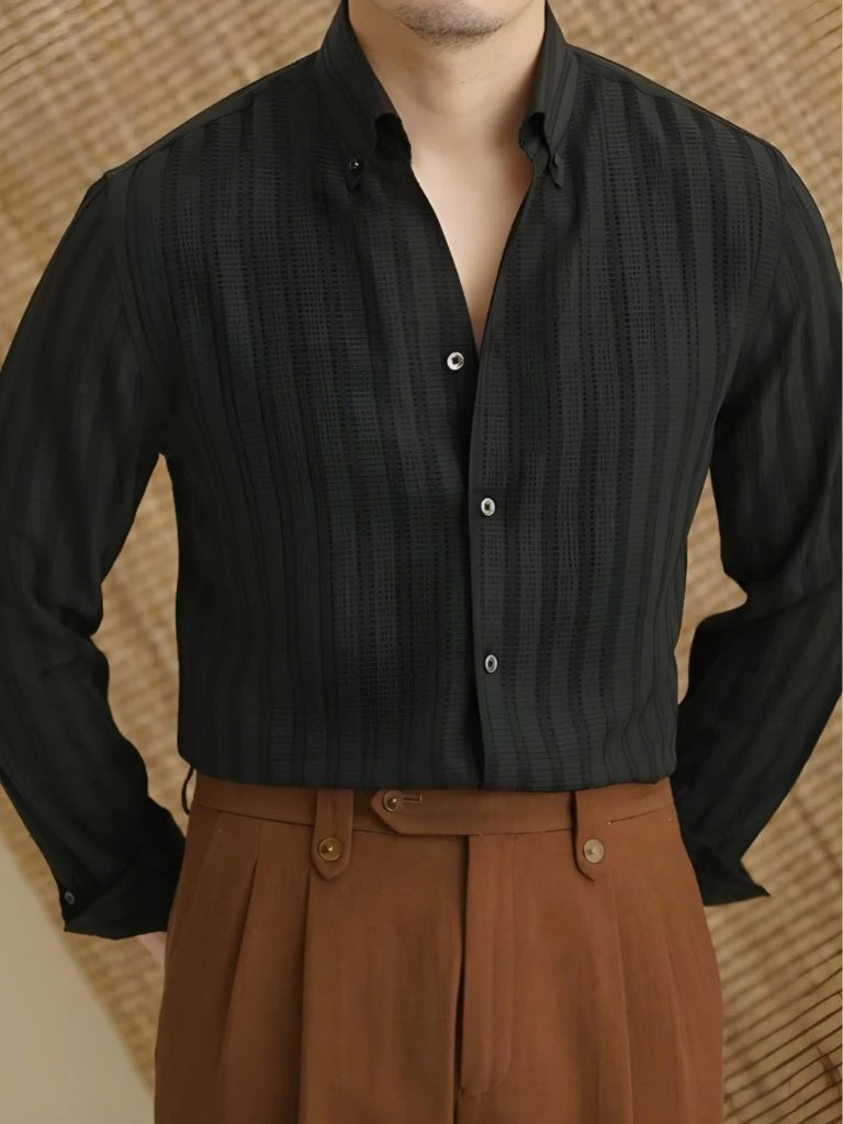 Striped Button Down Seersucker Shirt - Cross & Crown - Cross & Crown