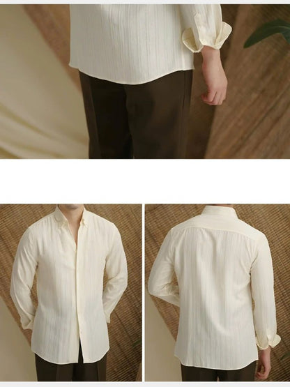 Striped Button Down Seersucker Shirt - Cross & Crown - Cross & Crown