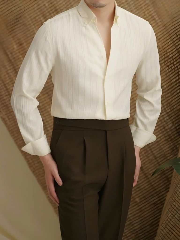 Striped Button Down Seersucker Shirt - Cross & Crown - Cross & Crown