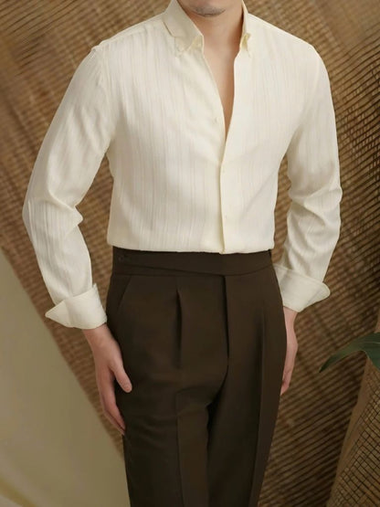 Striped Button Down Seersucker Shirt - Cross & Crown - Cross & Crown