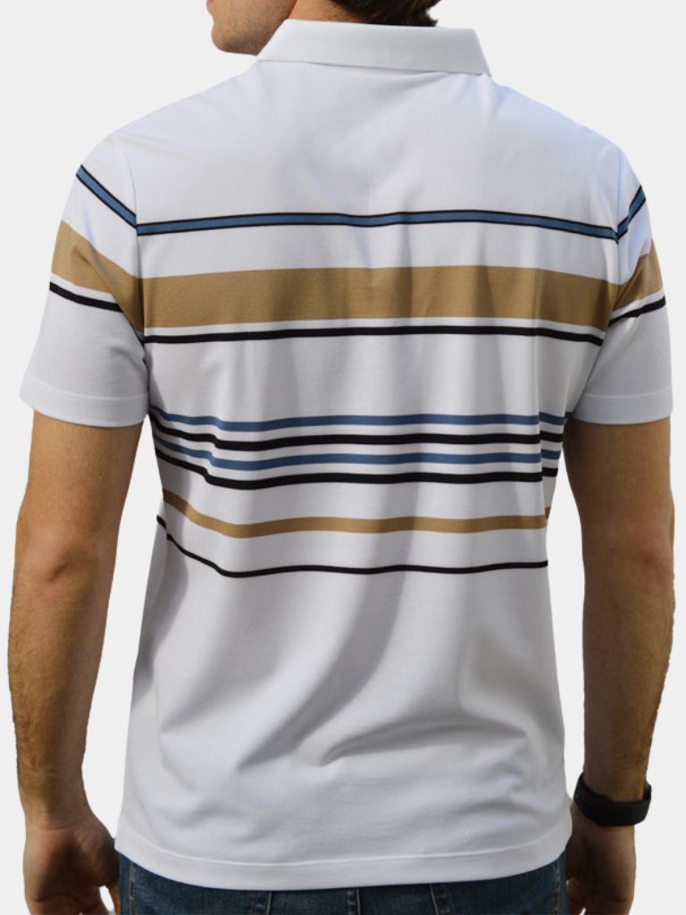 Sunset Stripe Polo – Cross & Crown - Cross & Crown