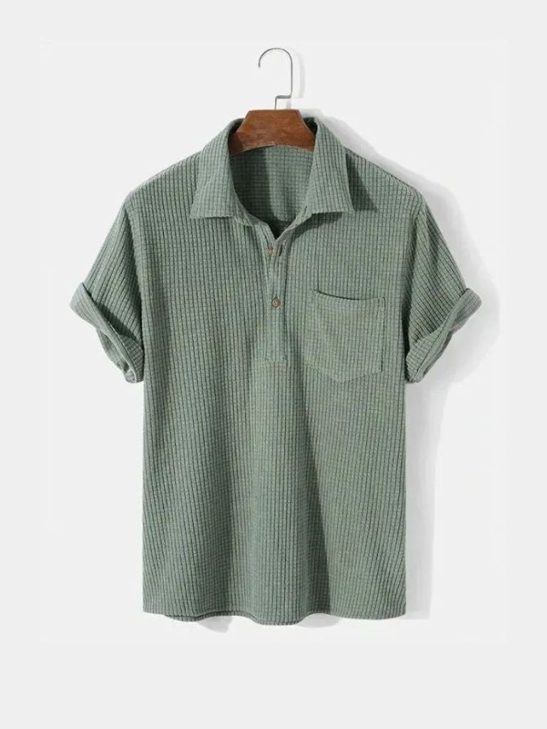Textured Short Sleeve Shirt - Cross & Crown - Cross & Crown