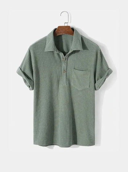 Textured Short Sleeve Shirt - Cross & Crown - Cross & Crown