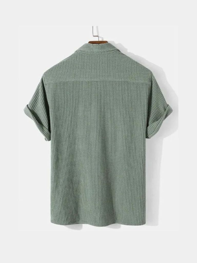 Textured Short Sleeve Shirt - Cross & Crown - Cross & Crown
