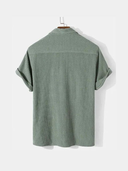 Textured Short Sleeve Shirt - Cross & Crown - Cross & Crown