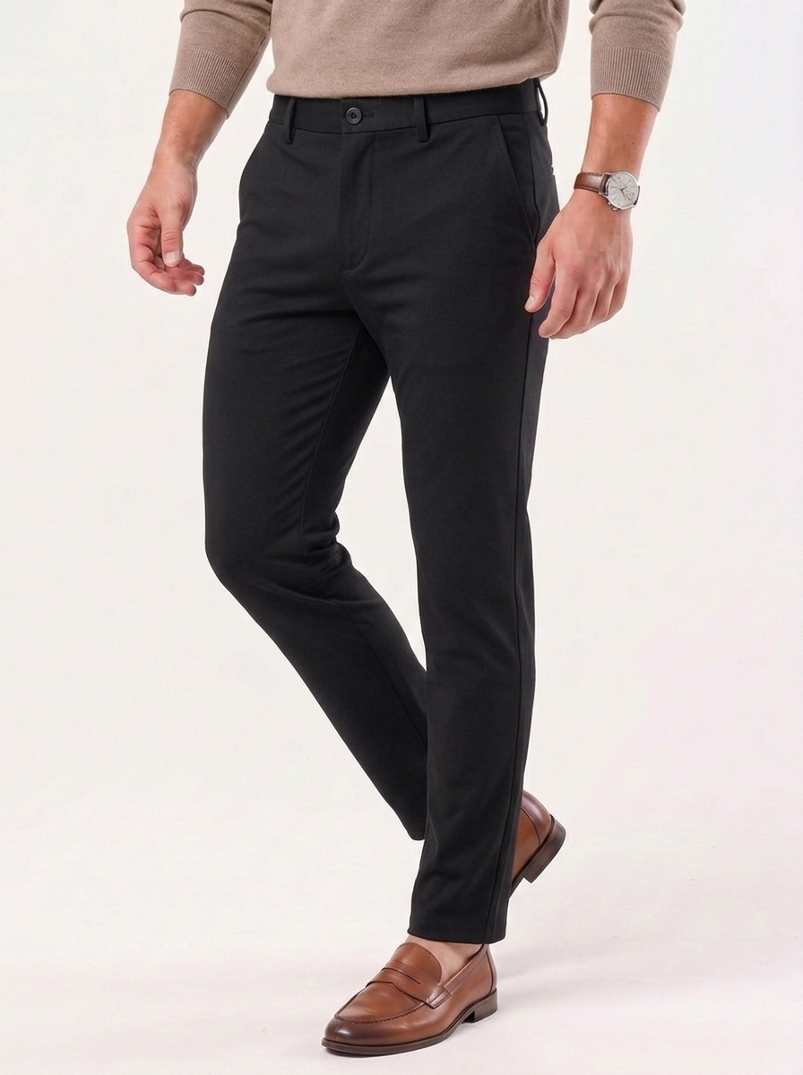 Bamboo Fiber Minimalist Straight Trousers - Cross & Crown