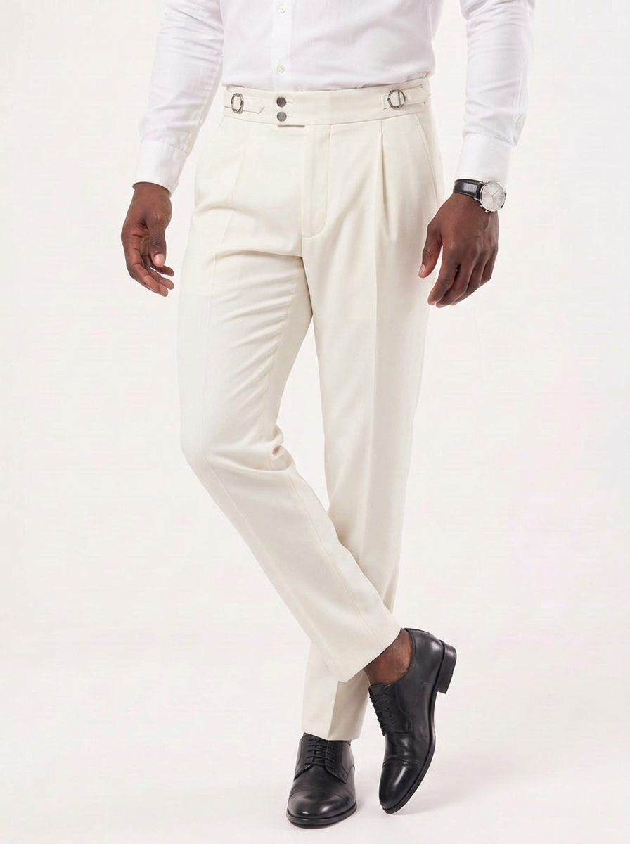 Classic Italy Sidetab Elastic Trousers - Cross & Crown