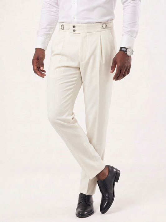 Classic Italy Sidetab Elastic Trousers - Cross & Crown