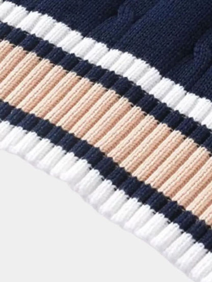 V Neck Elegant Knit Vest - Cross & Crown - Cross & Crown